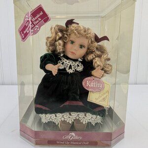 Vintage Porcelain Wind Up Musical Doll Kathy Waltz of the Flowers Gift Gallery